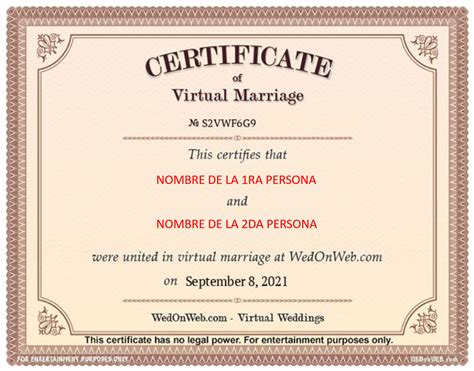 certificado de matrimonio falso crear